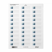 Blue Winter Adresetiketten Etiket (Full Sheet)