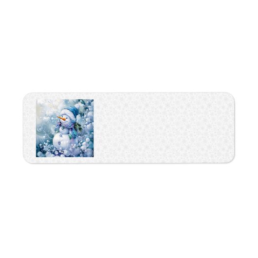 Blue Winter Adresetiketten Etiket (Voorkant)