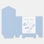 Blue Winter Après Bébé Ski Boy Baby Shower  Bedankdoosjes (Ongevouwen)