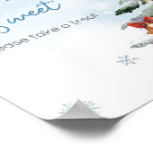 Blue Winter Baby De koude buiten baby's zijn zoet Poster (Hoek)