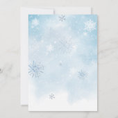 Blue Winter Baby Het is koud buiten Baby shower Kaart (Achterkant)