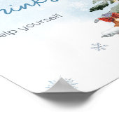 Blue Winter Baby Het is koud buiten Drinken Poster (Hoek)