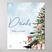 Blue Winter Baby Het is koud buiten Drinken Poster (Voorkant)