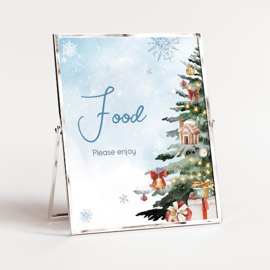 Blue Winter Baby Het is koud buiten eten Poster