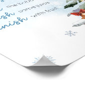 Blue Winter Baby Het is koud buiten Mom Osa Bar Poster (Hoek)