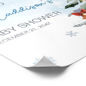 Blue Winter Baby Het is koud buiten Welkom Poster (Hoek)