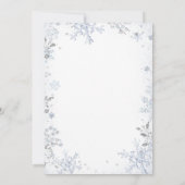 Blue Winter Baubles Hand Drawn Cookie Baby shower Kaart (Achterkant)