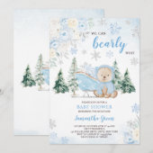 Blue Winter Beer Baby shower Kaart (Voorkant / Achterkant)