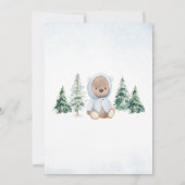 Blue Winter Beer Baby shower Kaart (Achterkant)