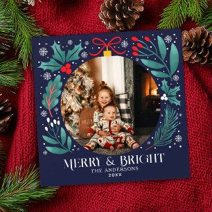 Blue Winter Botanicals Ornament Kerstfoto