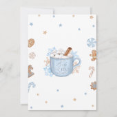 Blue Winter Boy Baby shower Kaart (Achterkant)