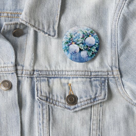 Blue Winter Button (In situ)