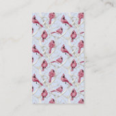 Blue Winter Cardinaal Bird Baby shower Book Reques Informatiekaartje (Achterkant)