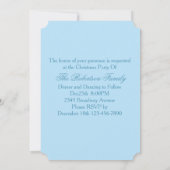 Blue Winter Castle Snowflakes Kerstfeest Kaart (Achterkant)