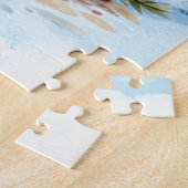 Blue Winter Christmas Snowman & Woodland Animals Legpuzzel (Zijkant)