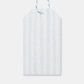 Blue Winter Christmas Tree Baby Shower Cadeaulabel (Achterkant)