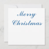 Blue Winter Christmas Wenskaart (Achterkant)