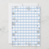 Blue Winter Clothesline Merry Little Baby shower Kaart (Achterkant)