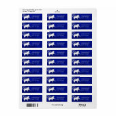 Blue Winter Collie Dog Return Address Etiket (Full Sheet)