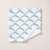 Blue Winter Coquette Coastal Bow Garland Bad Handdoek (Wasdoekje)