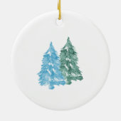 Blue Winter Cute Beer We verwachten ouders Keramisch Ornament (Achterkant)