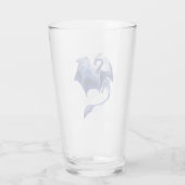 Blue Winter Dragon Fantasy Natuur Art Glas (Achterkant)