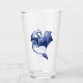 Blue Winter Dragon Fantasy Natuur Art Glas (Voorkant)