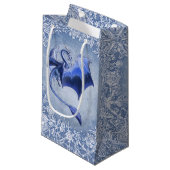 Blue Winter Dragon Fantasy Natuur Art Klein Cadeauzakje (Voorkant Gekanteld)
