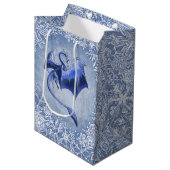 Blue Winter Dragon Fantasy Natuur Art Medium Cadeauzakje (Voorkant Gekanteld)