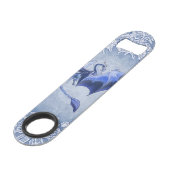 Blue Winter Dragon Fantasy Natuur Art Speed Flessenopener (Voorkant Gekanteld)