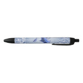 Blue Winter Dragon Fantasy Natuur Art Zwarte Inkt Pen (Bodem)