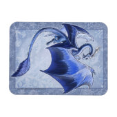 Blue Winter Dragon Natuur Fantasy Art Magneet (Horizontaal)