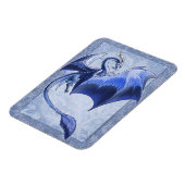 Blue Winter Dragon Natuur Fantasy Art Magneet (Linkerzijde)