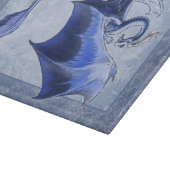Blue Winter Dragon Natuur Fantasy Art Snijplank (Hoek)