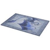 Blue Winter Dragon Natuur Fantasy Art Snijplank (Hoek)