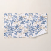 Blue Winter  Flower Pattern Bad Handdoek (Handdoek)