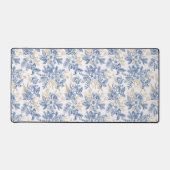 Blue Winter  Flower Pattern Bureaumat (Voorkant)