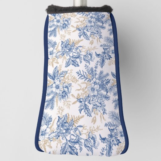 Blue Winter  Flower Pattern Golfheadcover (Draai 90)