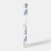 Blue Winter Flower Pattern iPhone Hoesje (Rechterkant)