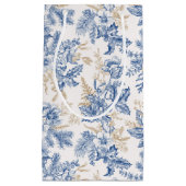 Blue Winter  Flower Pattern Klein Cadeauzakje (Voorkant)