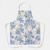 Blue Winter  Flower Pattern Schort (Voorkant)