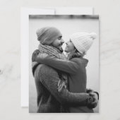 Blue Winter Forest Engagement Party foto Kaart (Achterkant)