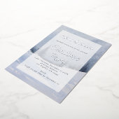 Blue Winter Forest Overlay kerstparty Real Folie Uitnodiging (Gedraaid)