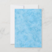 Blue Winter Frost Bruiloft RSVP Kaart (Achterkant)