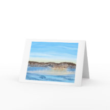 Blue Winter Frozen Lake Natuur Scene Blank