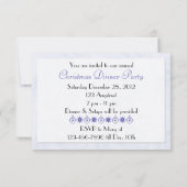 Blue Winter Holiday Celebration RSVP Kaart (Achterkant)