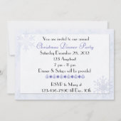 Blue Winter Holiday Celebration Uitnodiging (Achterkant)