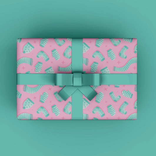 Blue Winter Kerstcadeau Cadeaupapier