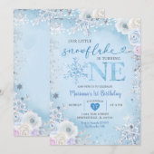 Blue Winter Little Snowflake wordt een Kaart (Voorkant / Achterkant)