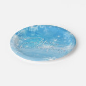 Blue Winter Merry-kerstpapieren Bord (Gekanteld)